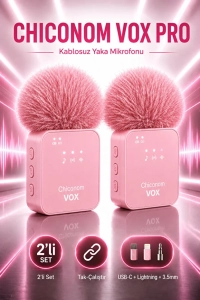 Onell Vox Pro 2’li Kablosuz Yaka Mikrofonu Type-C iPhone Android Uyumlu